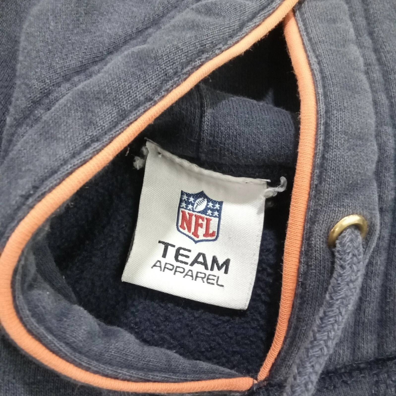 VETEMENTS Felpa con cappuccio uomo NFL Team Apparel Chicago Bears taglia XL blu ricamata
