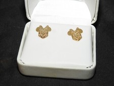Disney Sterling Pierced Earrings Minnie Mouse, New, Marked Sterling and Disney