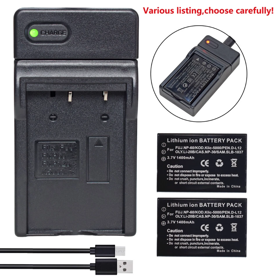 FNP-60 Battery or charger for Kodak EasyShare DX6490 DX7440 DX7590 DX7590 Zoom - Image 2 of 4