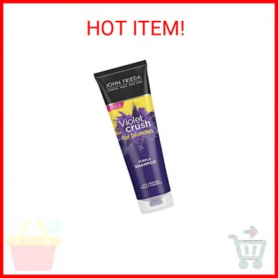 John Frieda 8.3 Ounce Shampoo for Blonde Hair, Violet Crush Purple Shampoo, Neut