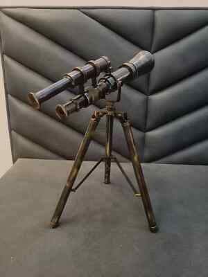 Nautical Solid Brass Table Standing Telescope With Desktop Tripod Stand Perfect