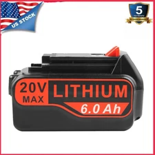 20V MAX 6.0Ah Battery for Black + Decker 20V Lithium LBXR20 LB20 LBX20 LB2X4020