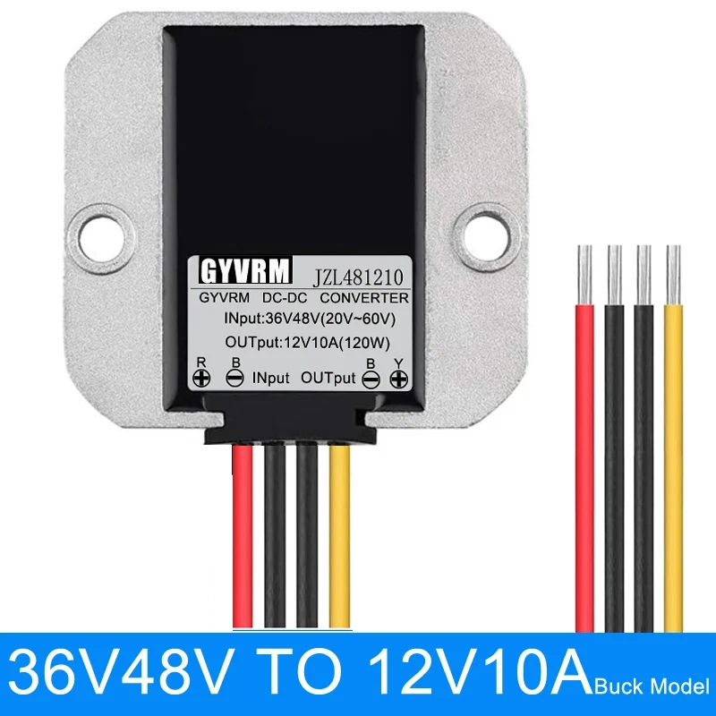 GYVRM 24V 36V 48V 60V to 12V 5A 6A 8A 10A Step-Down DC DC Converter 48V-12V Volt
