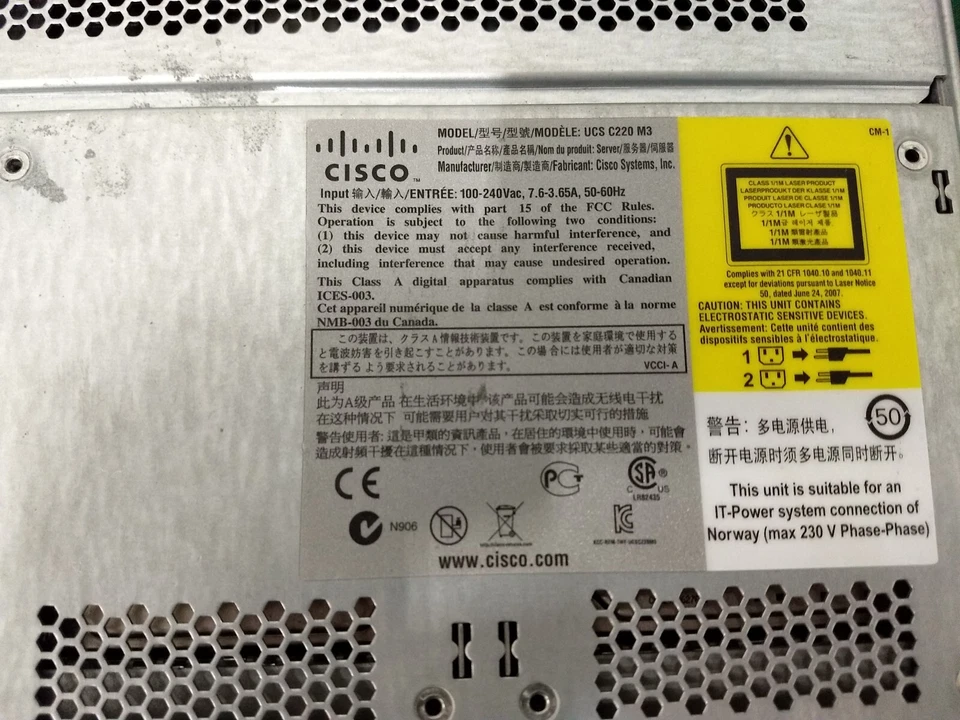 Cisco UCS C220 M3 2x Intel Xeon E5-2643 3.30 GHz 64 GB RAM UCSC-C220-M3S - Image 4 of 4
