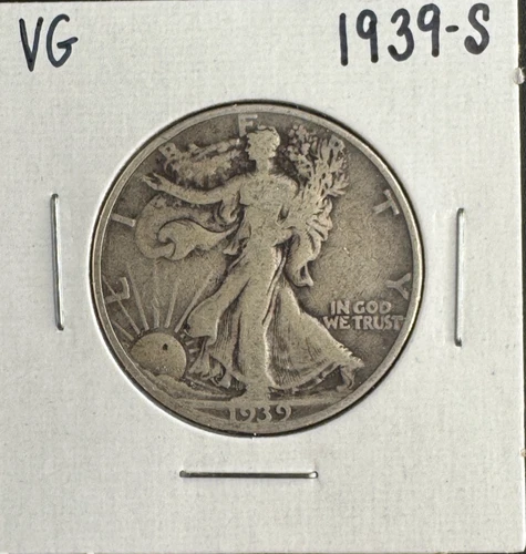 1939-S Walking Liberty Half Dollar 50¢ – San Francisco Mint – 90% Silver – Nice