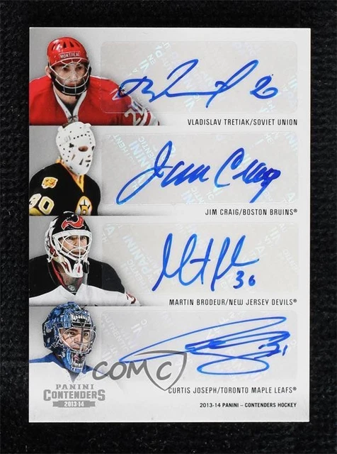 2013 Playoff Contenders Eights Carey Price Curtis Joseph Jim Craig Auto HOF 06qf