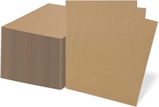 100 Pack 8x10 Corrugated Cardboard Sheets, Flat Cardboard Inserts for Shipping,