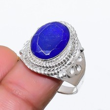Blue Onyx Gemstone Handmade 925 Sterling Silver All Size Ring For Gift