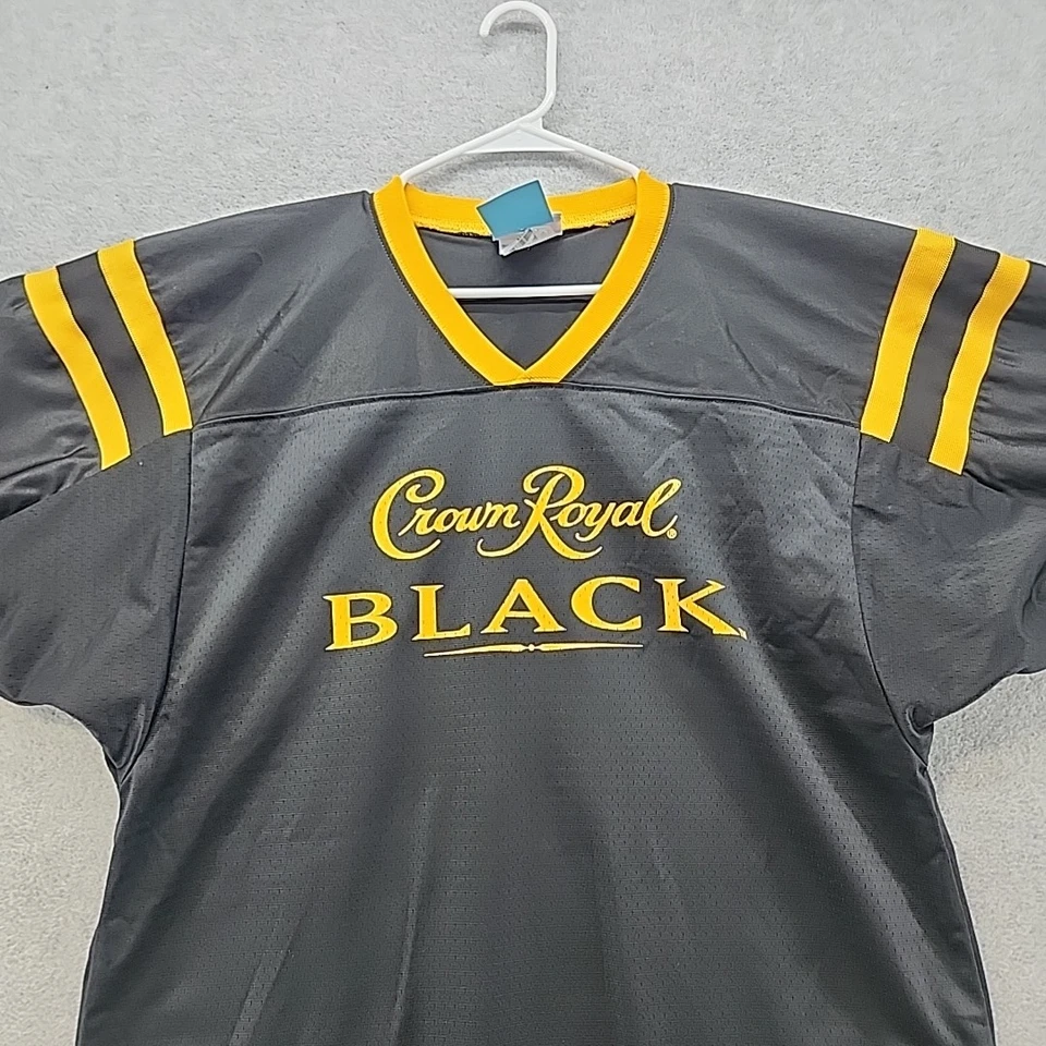 Camiseta deportiva de fútbol Crown Royal negra amarilla ligera de poliéster talla XL Foto 2 de 4