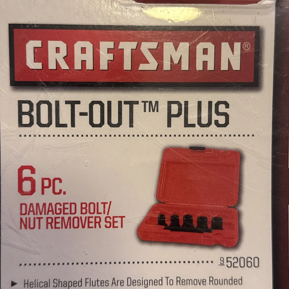 Craftsman 3/8" Drive Damaged Bolt Nut Remover Set USA (6 pcs) Part  52060 New - Image 2 of 4