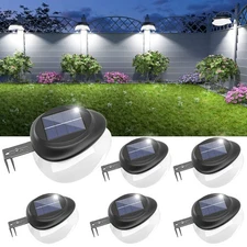 Solar Fence Lights, Bright Outdoor Backyard Lights Waterproof