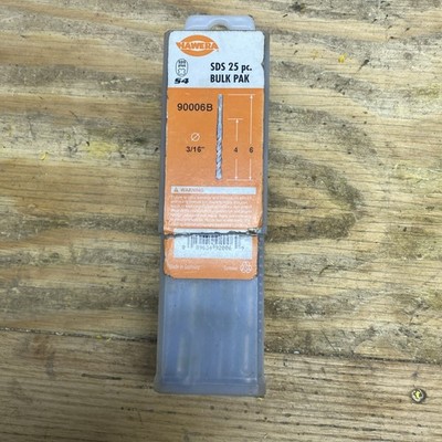 Hawera 90006B 3/16'' x 6'' SDS Plus Hammer Drill Bits 25pcs Made In Germany