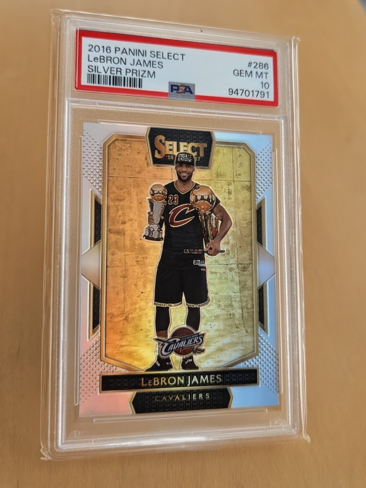 2016 Panini Select #286 LeBRON JAMES Courtside Silver Prizm GEM MT 10