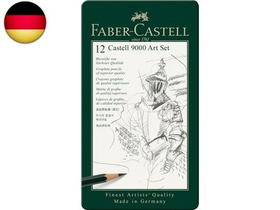 Faber-Castell 119065 - Bleistift CASTELL 9000, 12er Art Set, Inhalt: 8B - 2H
