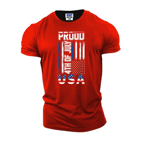 Camiseta de manga corta para hombre American 4th Of July Independence Day EE. UU. Nueva camiseta de regalo - Imagen 11 de 11