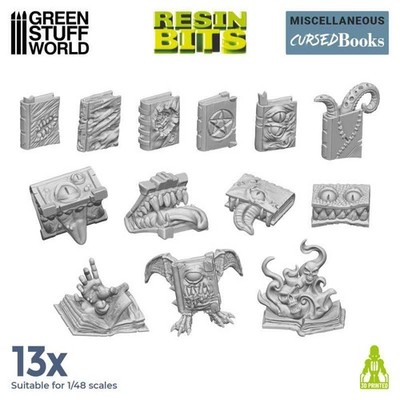 Green Stuff World Monströse Bücher Modelle 3D printed set Tabletop Gelände book