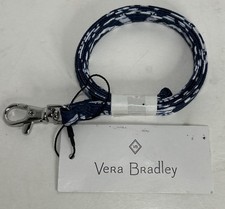 Vera Bradley Lighten Up Steel Blue Medallion Lanyard