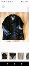 3/4 Length Leather Mens Coat For All Season New Arrival !