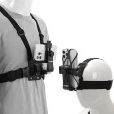 Phone Chest and Head Strap Mount Kit for Iphone Samsung Gopro DJI Action Cam