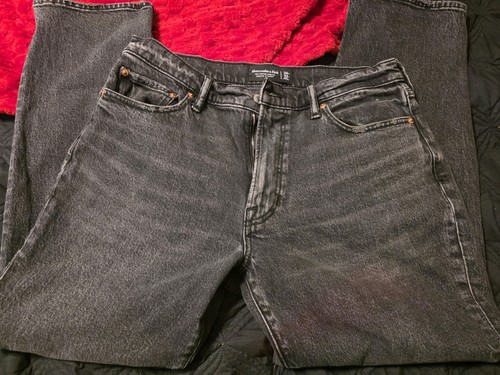 NWT Abercrombie & Fitch A&F Vintage Stretch Athletic Relaxed Straight Jeans Men'