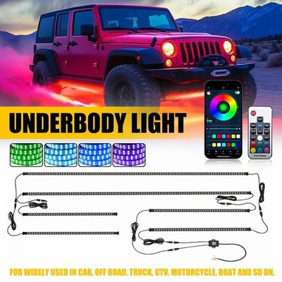 6X Dream RGB Color Underglow LED Kit Neon Strip Light For Dodge Charger SXT RT H