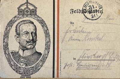 1. Weltkrieg Feldpostkarte  Motiv:  Mit Gott Und König Und Vaterland Vom 31.1.15