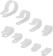 225pcs White Nylon Cable Clamps Assortment Kit 9 Size