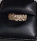 Vintage  STERLING Silver Ring  With Leaf Design Size 7 1/2