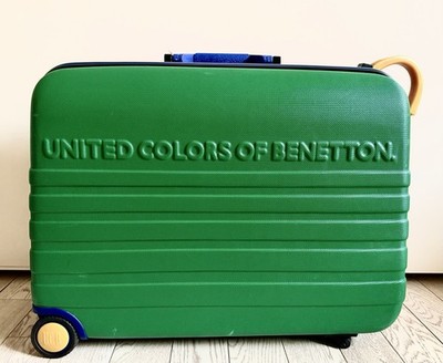 United Colors of Benetton Suitcase Luggage Vintage 90s Hard Case