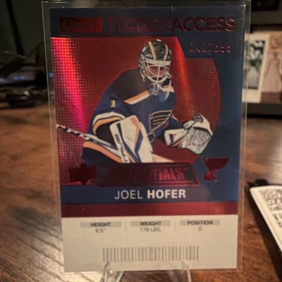UD 20-21 Credentials Debut Ticket Access Joel Hofer ROOKIE /199 #117 Blues