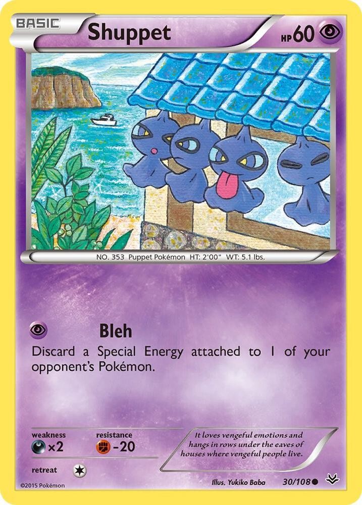 Shuppet #30/108 Xy - Roaring Skies Common Pokemon TCG LP