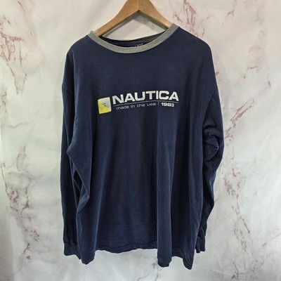 Vintage Y2K Shirt Mens XL Blue Long Sleeve T Tee Streetwear