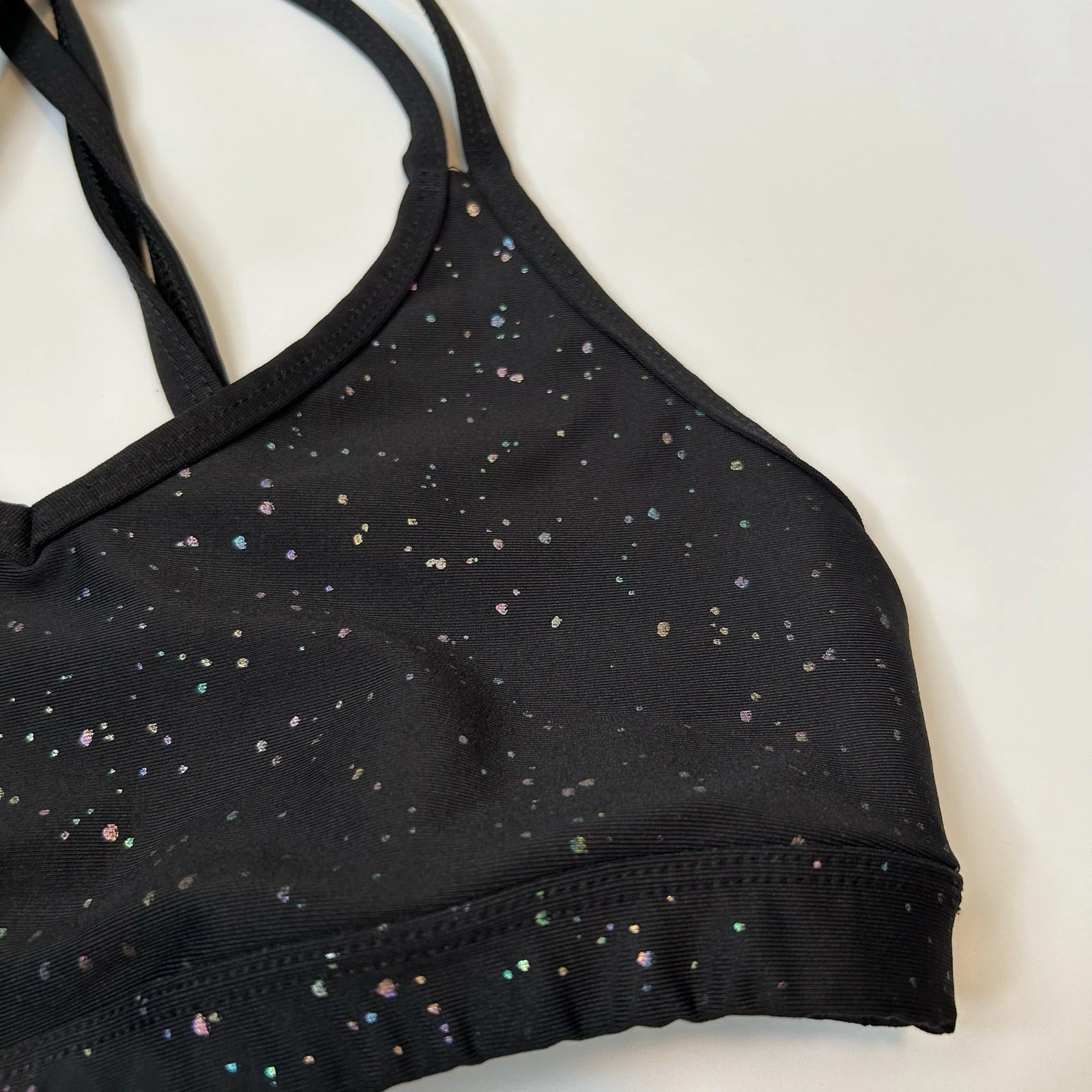 beyond-yoga double back alloy speckled lounge tank-bra