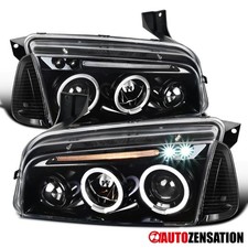 Fit 2006-2010 Dodge Charger Led Halo Black Projector Headlightssignal 07 08 09 Fit 2006-2010 Dodge Charger Led Halo Black Projector Headlightssignal 07 08 09