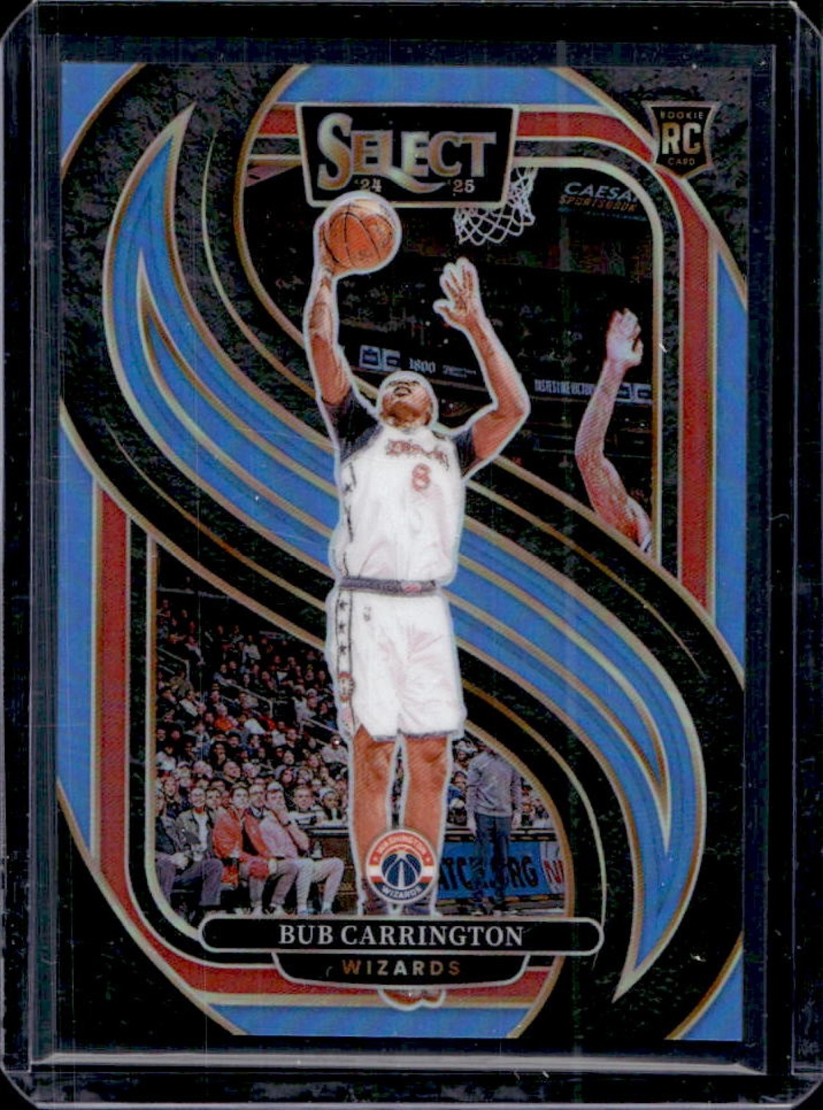 2024-25 Panini Select Bub Carrington Premier RC Light Blue Prizm #/299 Wizards