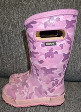 Bogs Children Rainboots - Size 10 - Pink Camo 