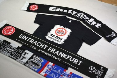 Eintracht Frankfurt Schal T-Shirt Mitglied Uefa Glasgow Scarf SGE FFM Adler XL