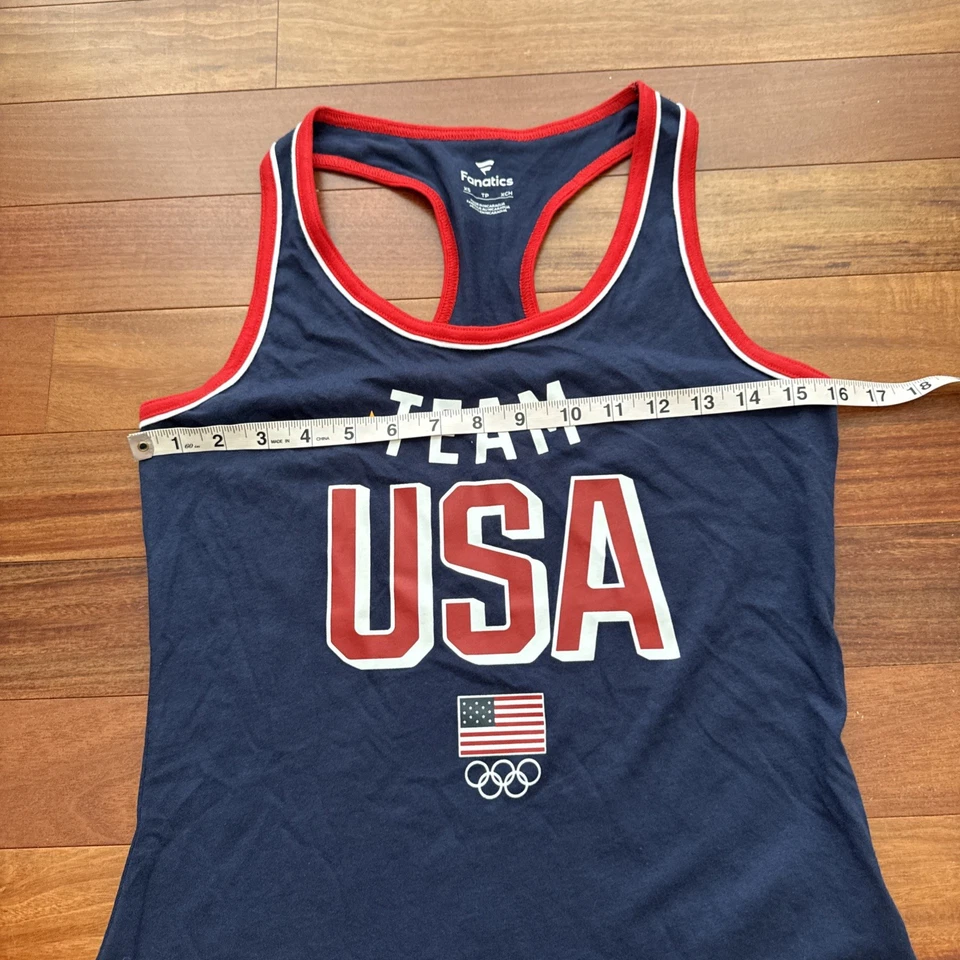 Camiseta sin mangas femenina equipo olímpico de Estados Unidos fanáticos talla XS espalda de corredor Foto 4 de 4