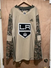 LA KINGS  CAMO MILITARY  ADIDAS JERSEY IN SIZE 52