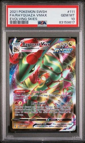 Rayquaza VMAX 111/203 Ultra Rare SWSH07: Evolving Skies PSA 10 Gem MT English