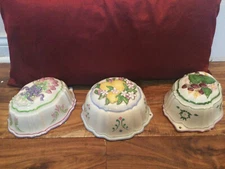 1986 Le Cordon Bleu Franklin Mint set Of 3 gelatin molds asparagus lemon berry