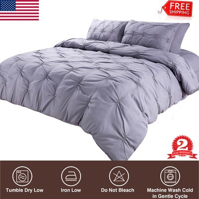 All Season Down Comforter Set Soft Duvet Washable Bedding W 2