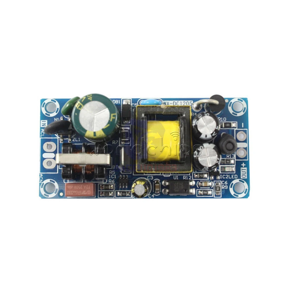 AC-DC Transformer Power Supply Module AC 110V / 220V to DC 12V 1A Low Wave Board - Image 3 of 4