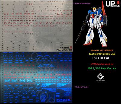 EVO UV WaterSlide Upgraded Verison Decal - For MG 1/100 Zeta Ver. Ka