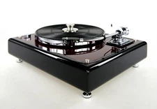 Restored Thorens TD160 turntable black bordeaux red met. & SME 3009