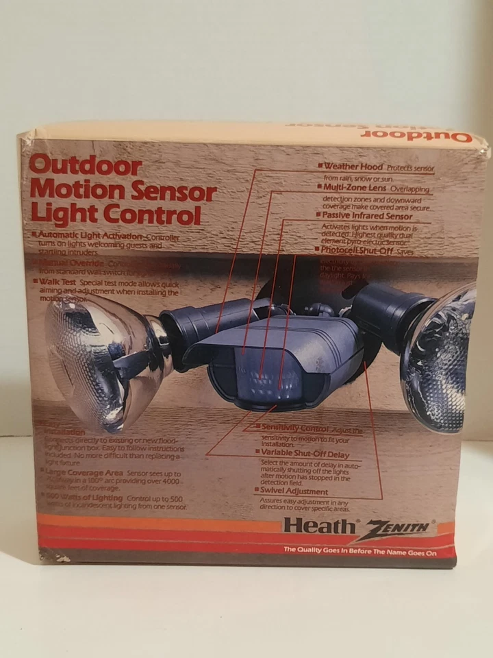 Heath Zenith SL-5415-A Outdoor Motion Sensor Security Light Control Vintage NOS - Image 2 of 3