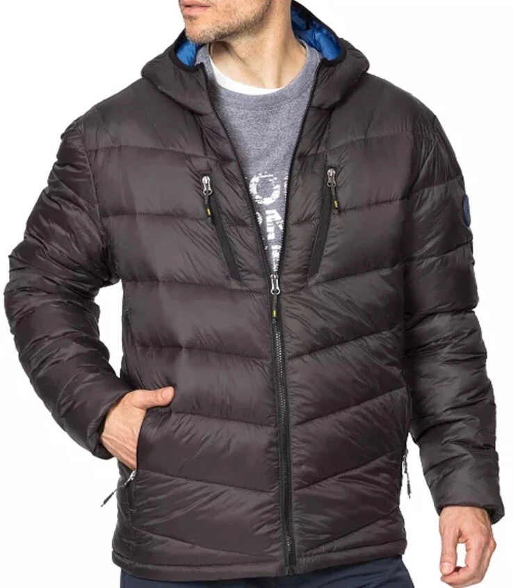 NWD HAWKE & CO. Outfitter Men's Packable Chevron Parka Black Size S