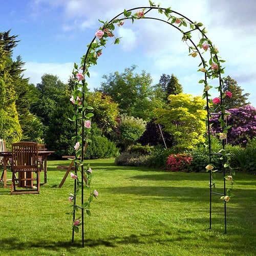 Heavy Duty Metal Garden Arch Rose Archway Pergola Arbour Climbing Plants Trellis - Picture 7 of 13