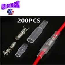4.0mm Bullet Terminal Car Electrical Wire Female Male Connector Set US 200PCS