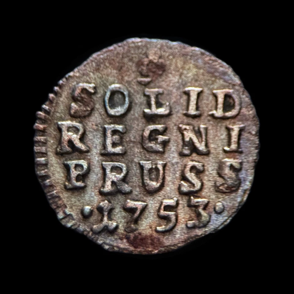 GERMANY. 1753, Schilling, Silver, E - Prussia, Frederick II the Great Königsberg - Image 3 of 3